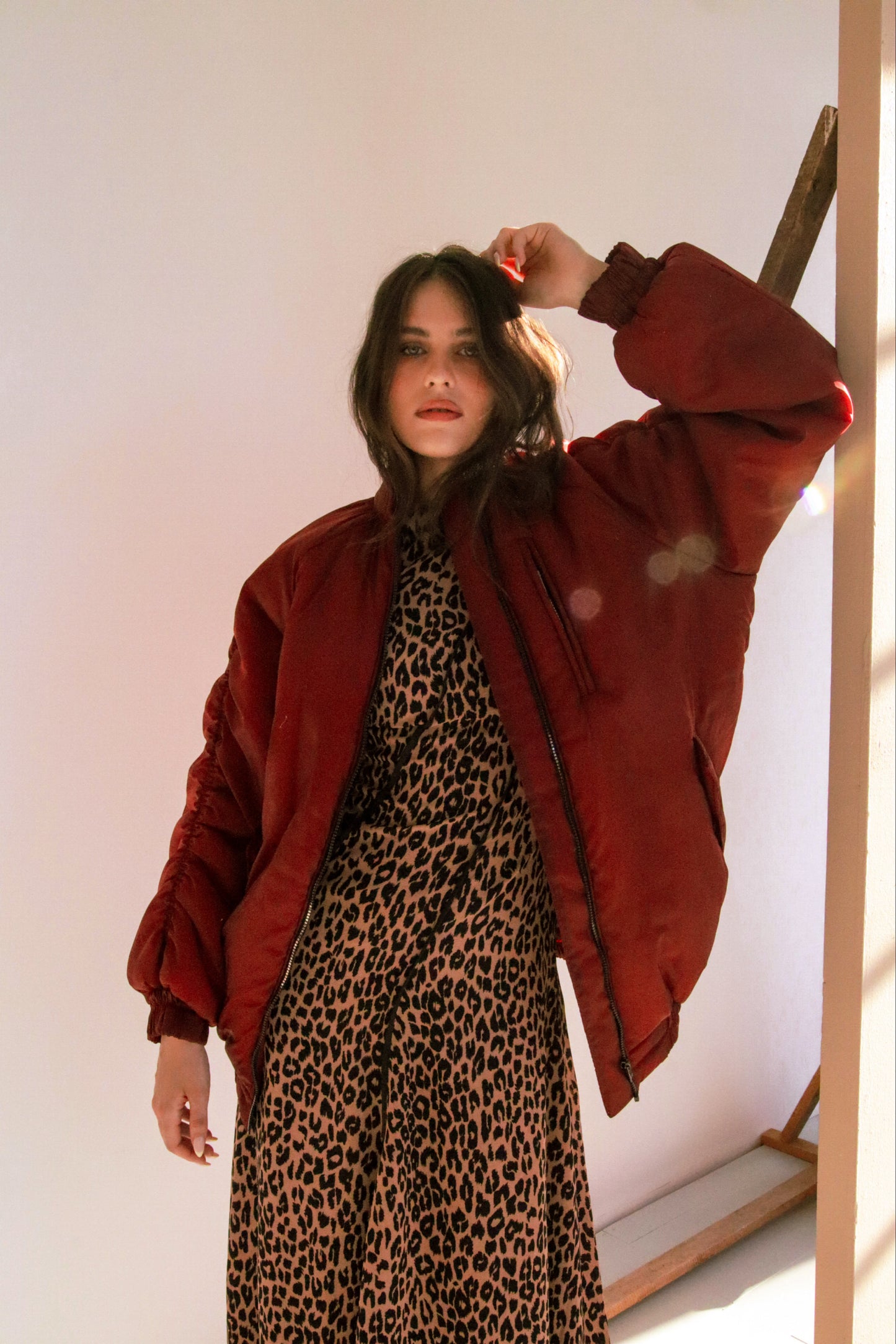 KAI bomber jacket - oxblood