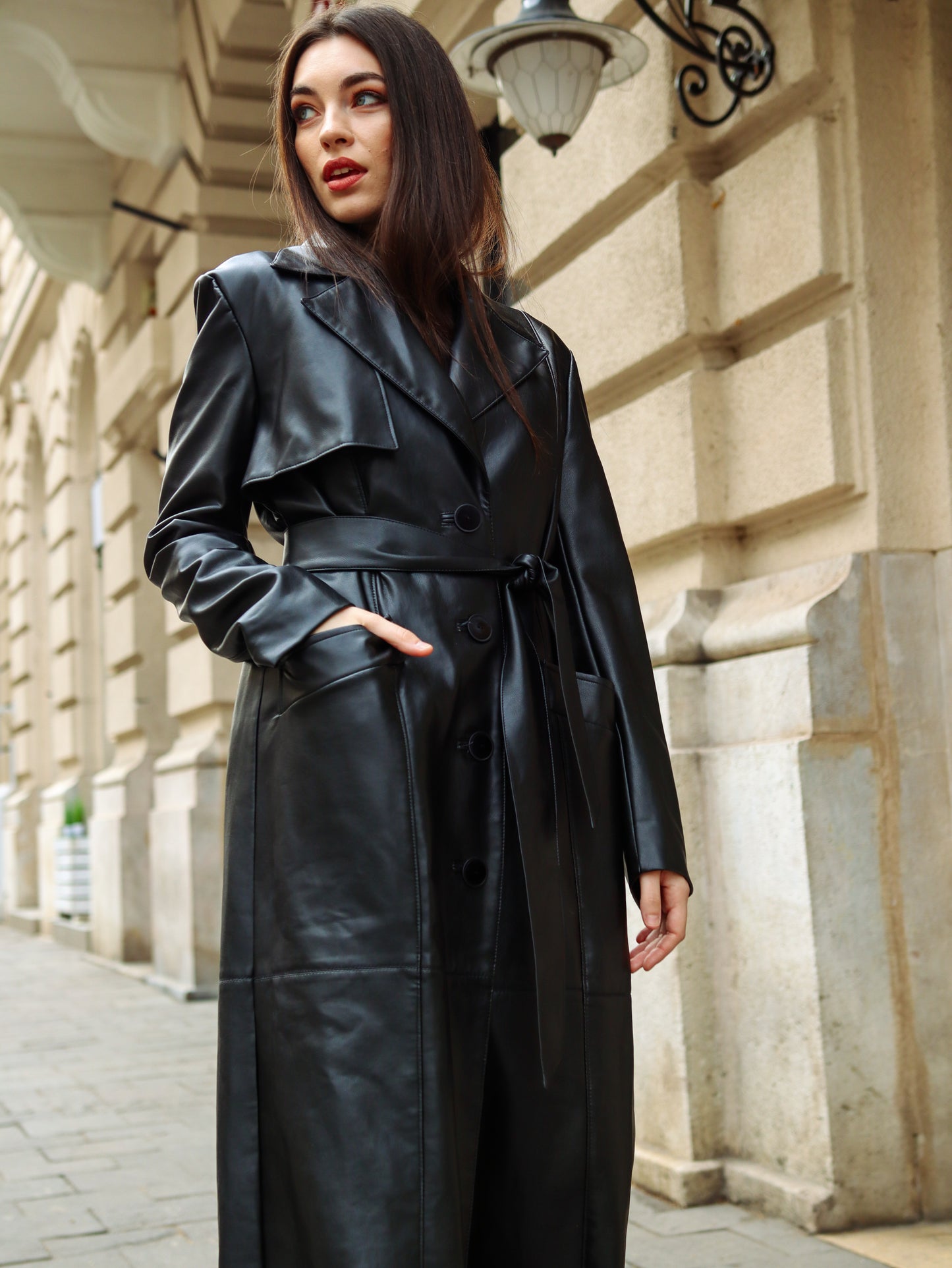 PENELOPE trench kabát - fekete