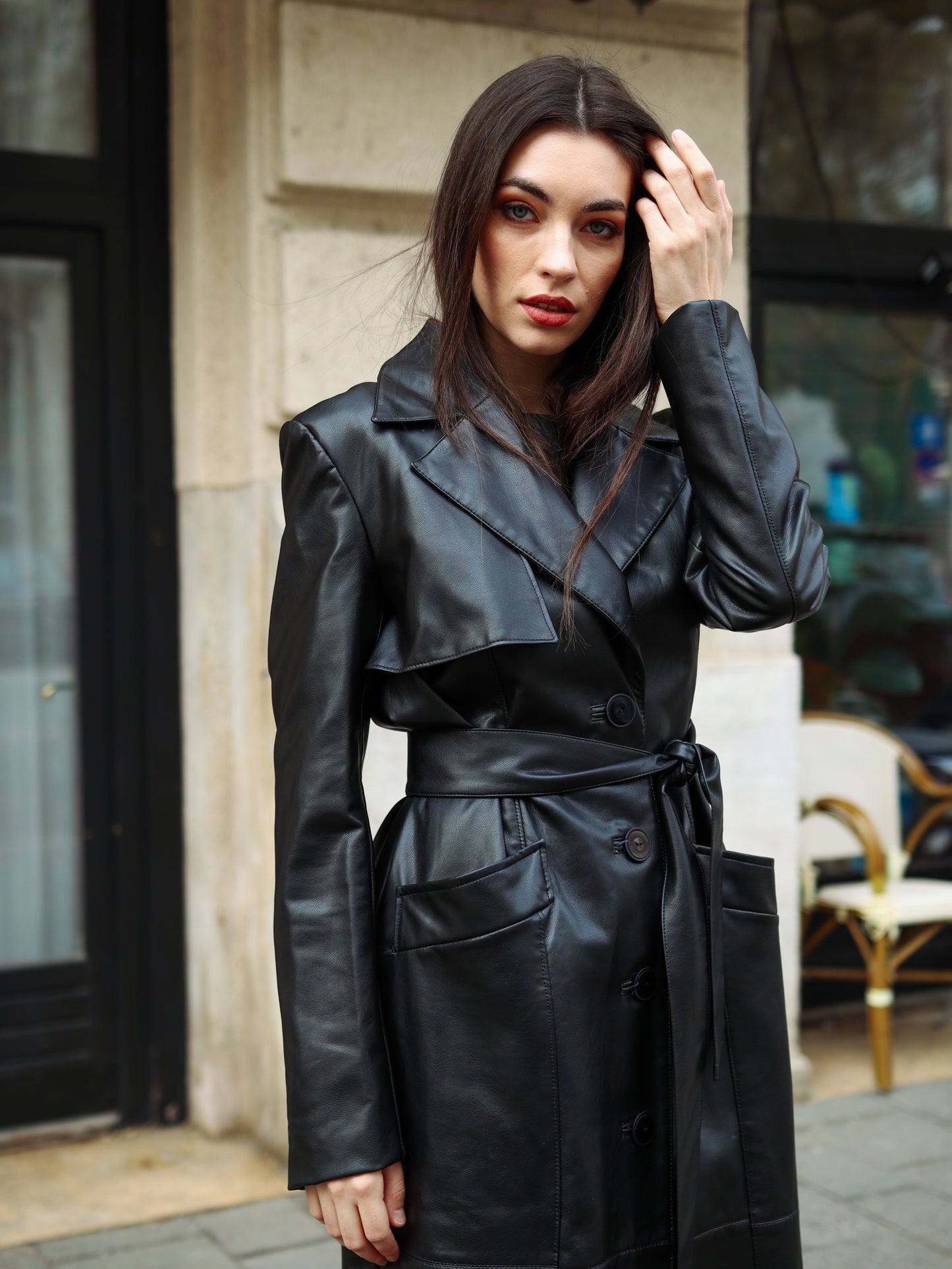 PENELOPE trench kabát - fekete