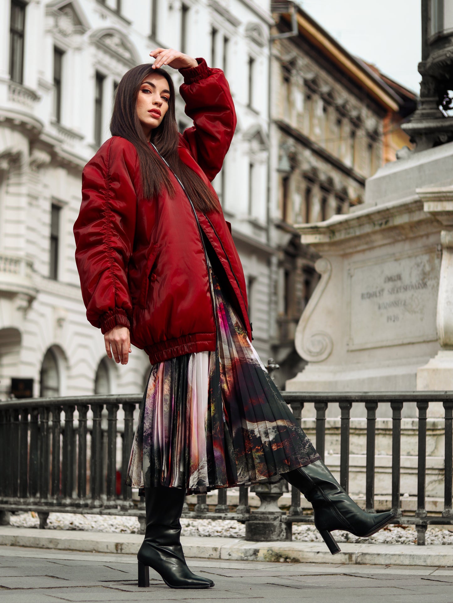 KAI bomber jacket - oxblood