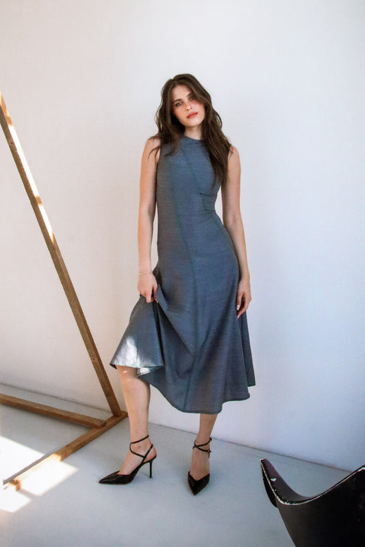AUDREY dress - steel grey