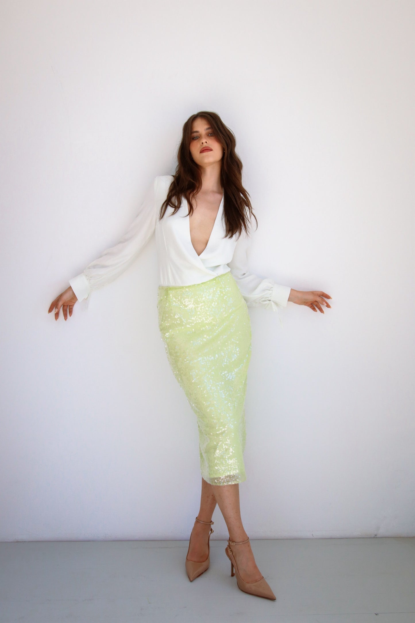 DAPHNE sequinned skirt