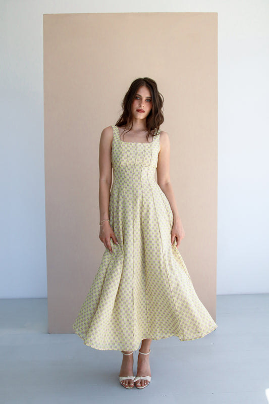 CAMILLE dress - pastell yellow