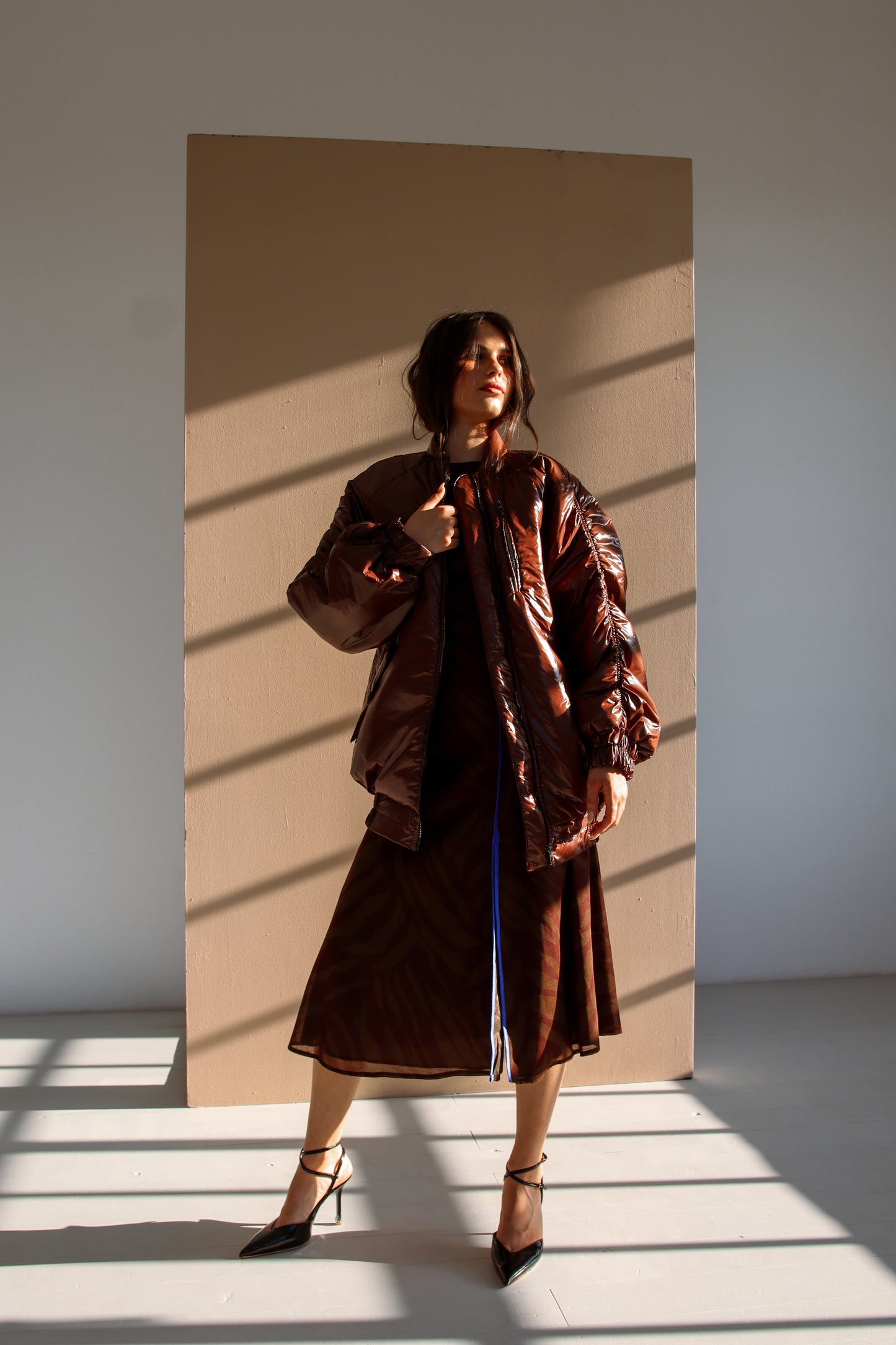 KAI bomber jacket - chocolate brown