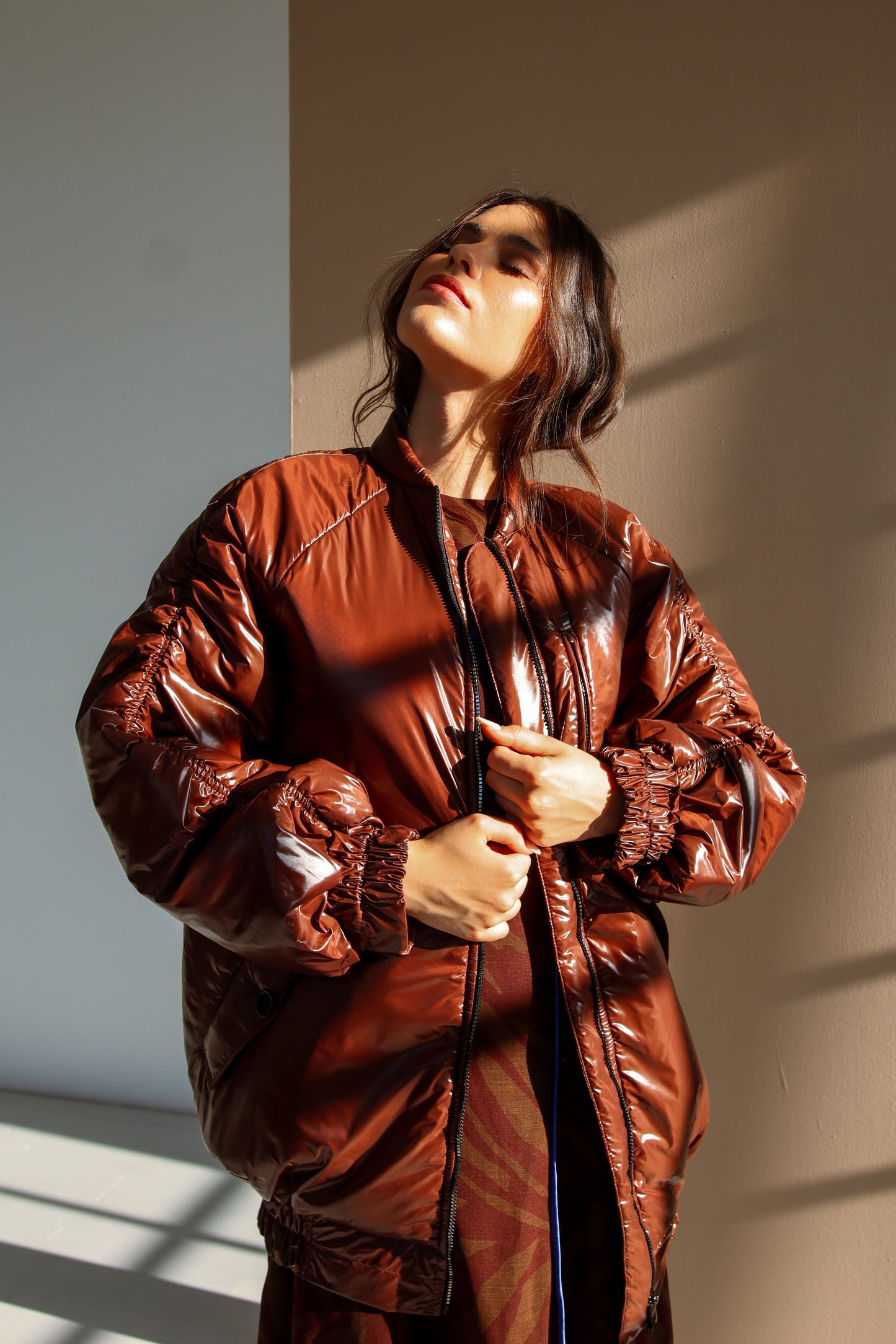 KAI bomber jacket - chocolate brown